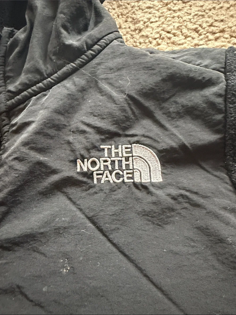 B10 Youth Md The North Face Black Hooded Fleece Zip Jacket